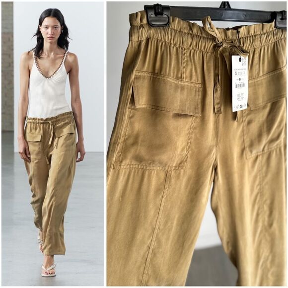 FLOWY POCKET PANTS ZW COLLECTION
OLIVE GREEN - Picture 1 of 5